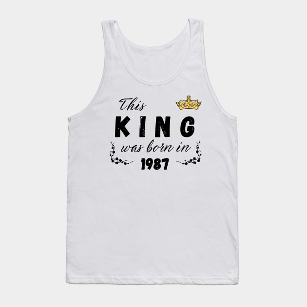 King born in 1987 Tank Top by Kenizio 